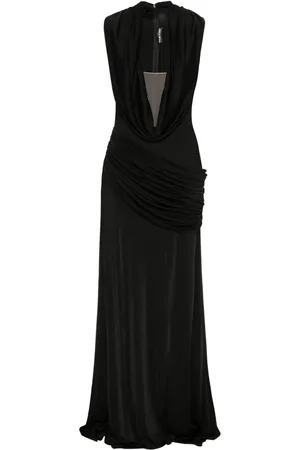 DAVID KOMA Maxikleid mit tiefem Ausschnitt