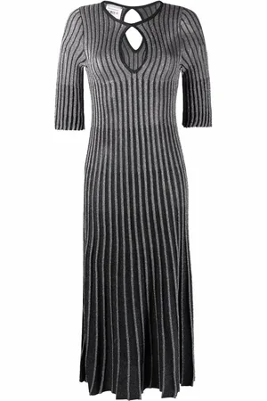 Stella McCartney Kleid im Metallic-Look mit Falten