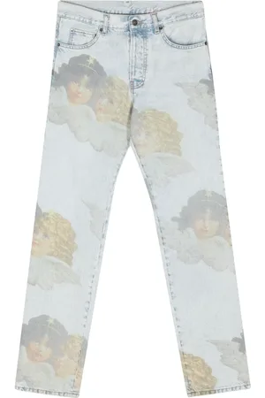 Fiorucci Mid-Rise-Jeans mit Engel-Print
