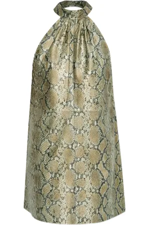 Gestuz Neckholder-Kleid aus Schlangenleder