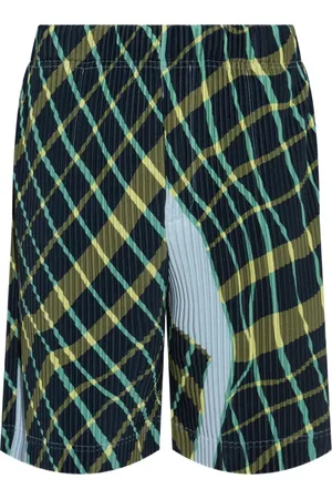 Issey Miyake Windswept Plaid Shorts