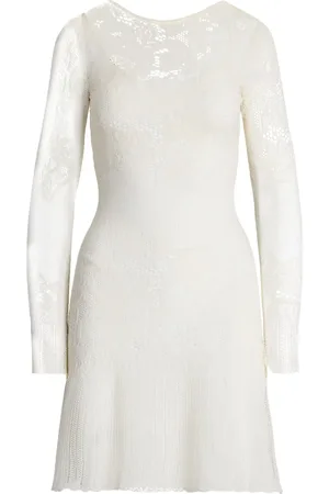 Ralph Lauren Midikleid mit Spitzenstickerei