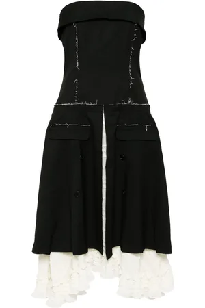 Rokh Schulterfreies Kleid mit Spitzendetail