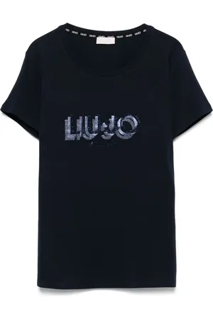 Liu Jo T-Shirt mit Kristall-Logo