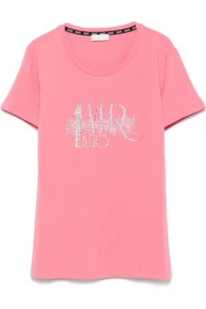 Liu Jo T-Shirt mit Kristall-Logo