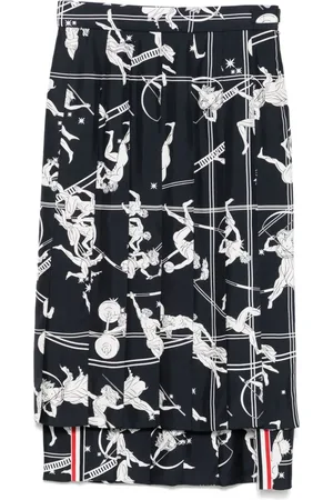 Thom Browne Asymmetrischer Faltenrock