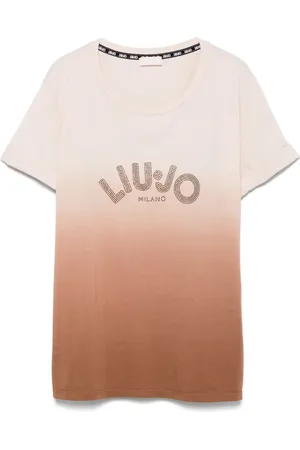 Liu Jo T-Shirt mit Kristall-Logo