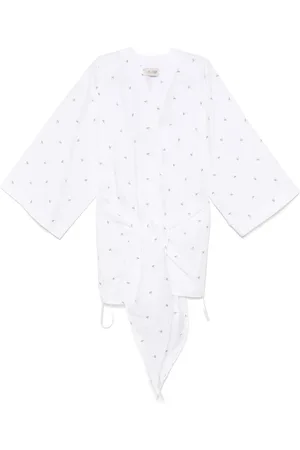The Attico Minikleid mit Logo-Stickerei
