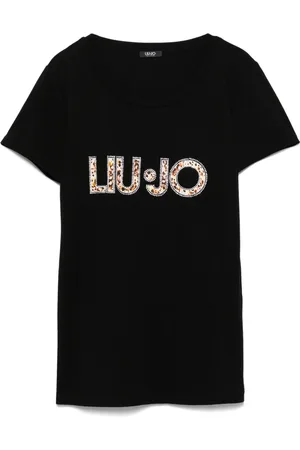 Liu Jo T-Shirt mit Kristall-Logo