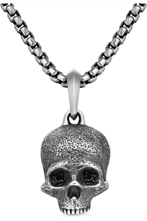 David Yurman Memento Mori Skull Sterlingsilber-Amulett mit Diamanten (18mm)