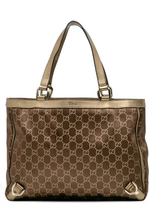 Gucci 2000-2015 GG Abbey D Ring Tote Bag aus Satin