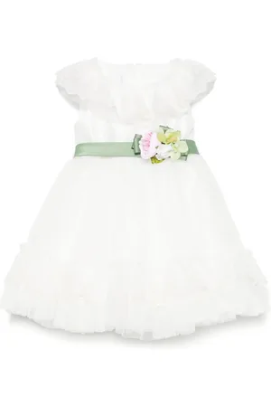 COLORICHIARI Kleid mit Blumenapplikation