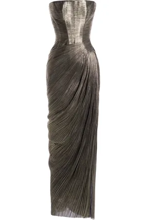 MARIA LUCIA HOHAN Metallisches Ruby Midikleid