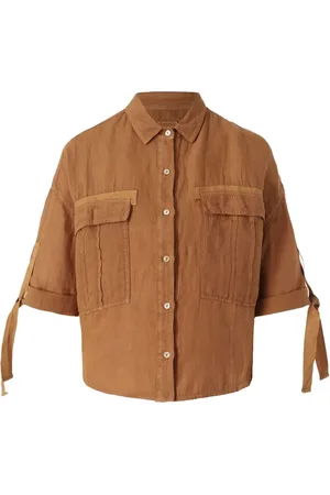 120% Lino Hemd im Utility-Look