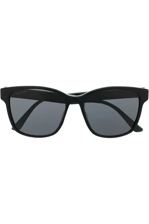 Gucci Eckige Sonnenbrille mit Streifen