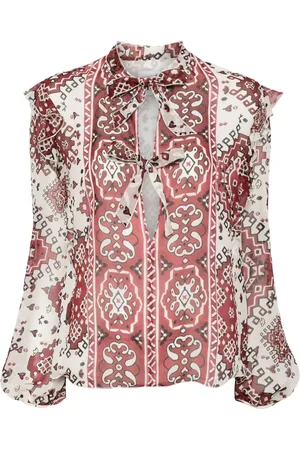 Giambattista Valli Bluse aus Seide mit grafischem Print