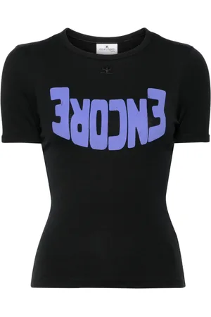Courrèges Encore T-Shirt mit Kontrasteinsatz