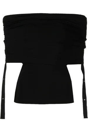 DION LEE Schulterfreies Midikleid mit Raffungen