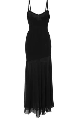 Mariuccia Milano Maxikleid mit transparenten Einsätzen