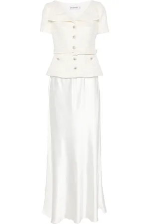 Self-Portrait Maxikleid mit Kontrasteinsatz