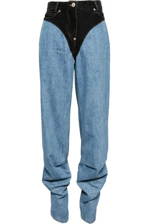 pushBUTTON Blue-Panty Tapered-Jeans