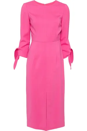 Carolina Herrera Midikleid mit geschnürten Bündchen