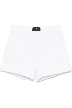 7 for all Mankind Halbhohe Shorts mit Umschlag