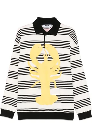 Msgm Gestreiftes Jersey-Poloshirt