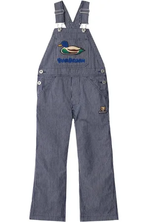 Burberry Gestreifte Latzhose aus Denim