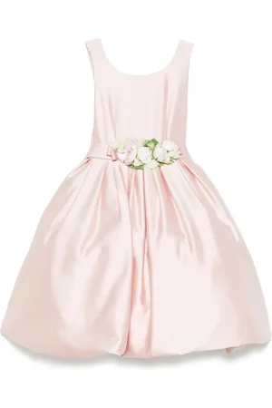 COLORICHIARI Kleid mit Blumenapplikation