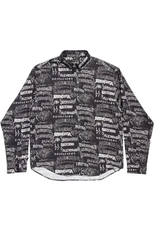 Balenciaga Langärmeliges Hemd mit Logo-Print