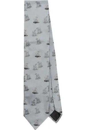 Lanvin Seidenkrawatte aus Hunde-Jacquard