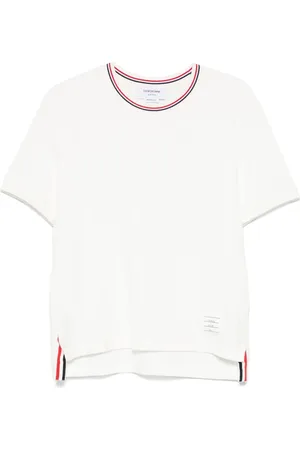 Thom Browne T-Shirt mit RWB-Streifendetail