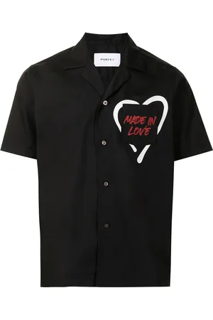 Ports V Hemd mit Slogan-Print