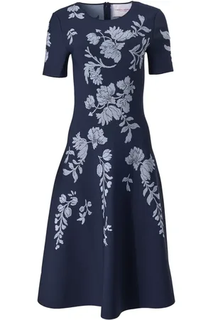 Carolina Herrera Geblümtes Jacquard-Kleid