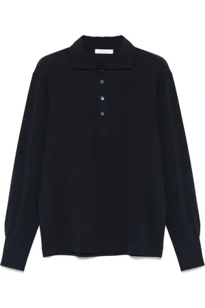 Cruciani Fein geripptes Poloshirt