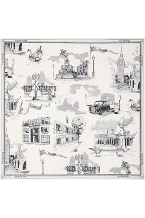 Burberry Seidenschal mit London Landmarks-Print