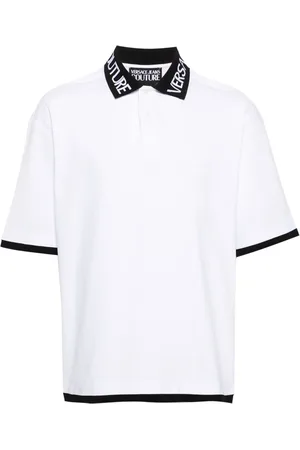 VERSACE Poloshirt mit Intarsien-Logo