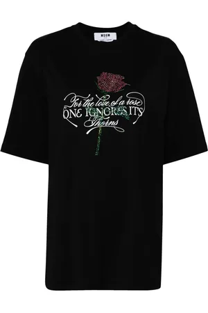 Msgm T-Shirt mit Kristallen