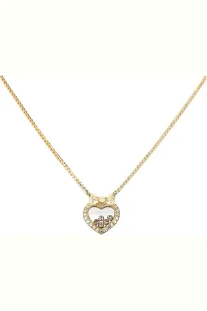 Chopard 2010s yellow Happy Diamonds necklace