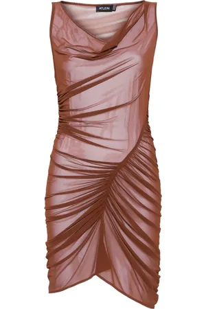 Atlein Minikleid in Netz-Optik
