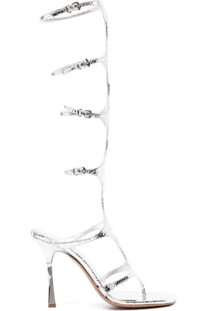 PARIS TEXAS Metallische Uma Sandalen 100mm