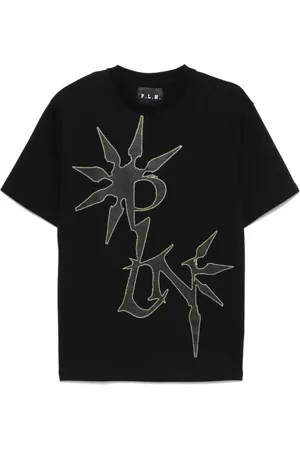 P.L.N. T-Shirt mit Logo-Print