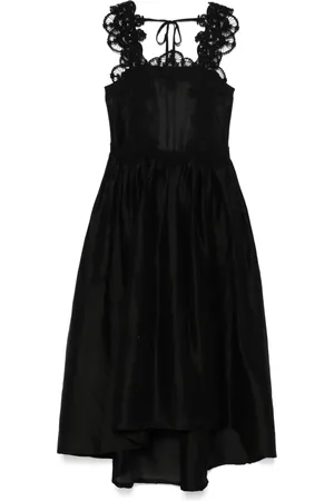 Maurizio Mykonos Maxikleid mit Spitzeneinsätzen