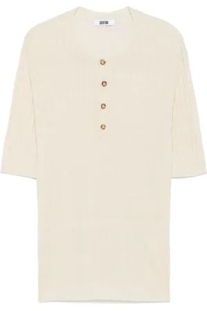 GRIFONI Gestricktes Henley T-Shirt