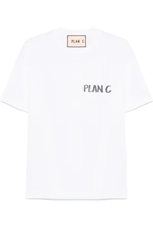 Plan C Marghe Nel Blu T-Shirt mit Print