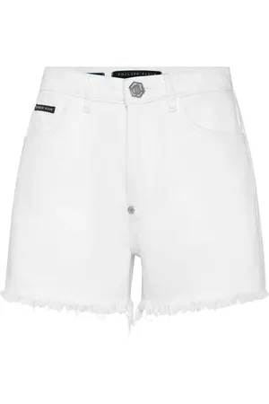 Philipp Plein Jeans-Shorts mit Logo-Stickerei