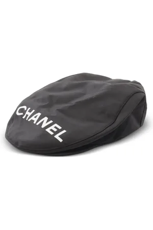 CHANEL 1986-1988 Jagdmütze mit Logo-Print