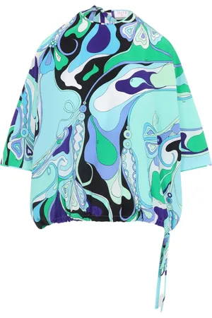 Puccini Seidenbluse mit Orchideen-Print