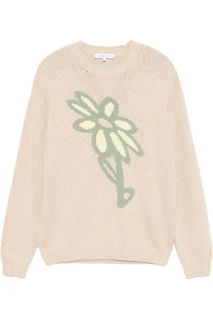 Maison Kitsuné Abstract Daisy Intarsien-Pullover